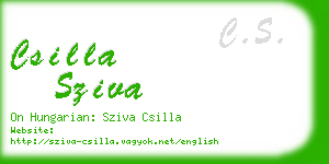 csilla sziva business card